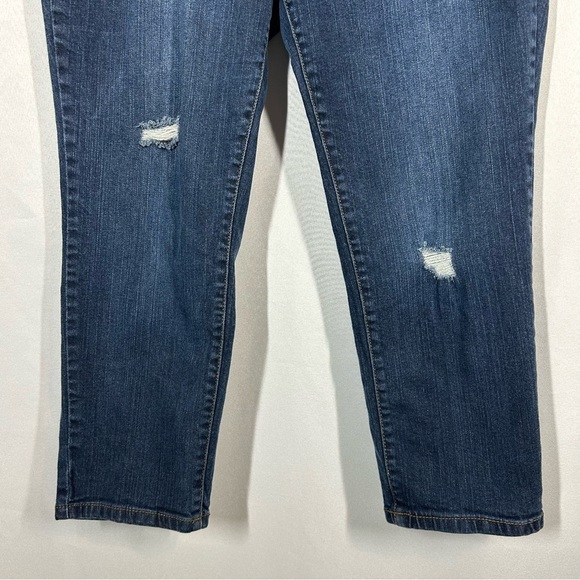 Studio by Denim&Co | High Rise Skinny Jeans Blue Distressed Women’s Size 12P - Picture 4 of 13